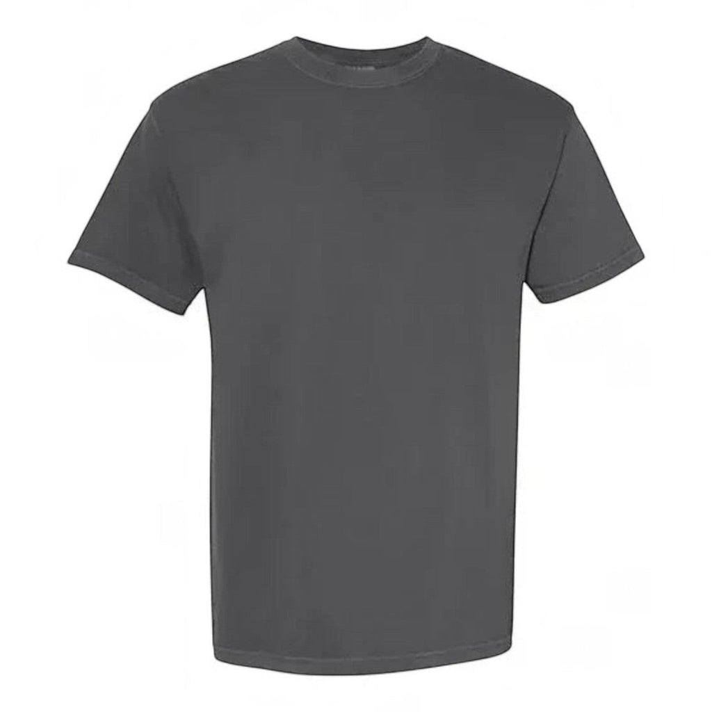 PAPPAREL heavyweight vintage crewneck t-shirt in charcoal grey with a relaxed fit and soft lived-in texture.