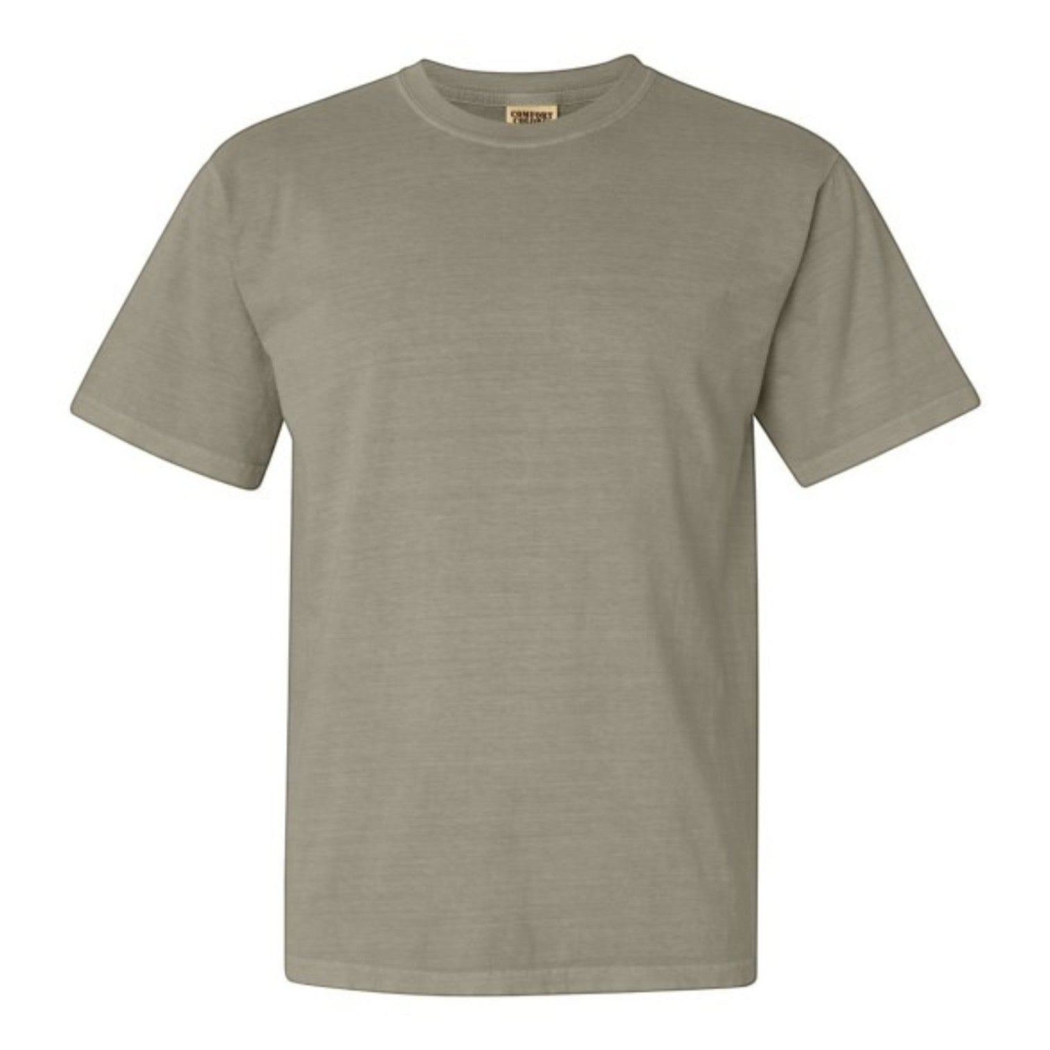 PAPPAREL heavyweight vintage crewneck t-shirt in a muted olive green with a soft, lived-in texture.